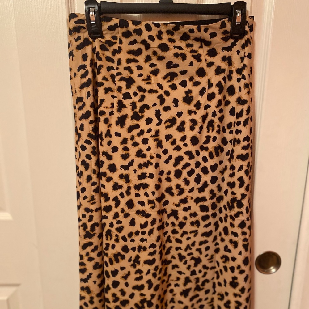Express Cheetah Leopard Print Skirt Elastic Band - image 4